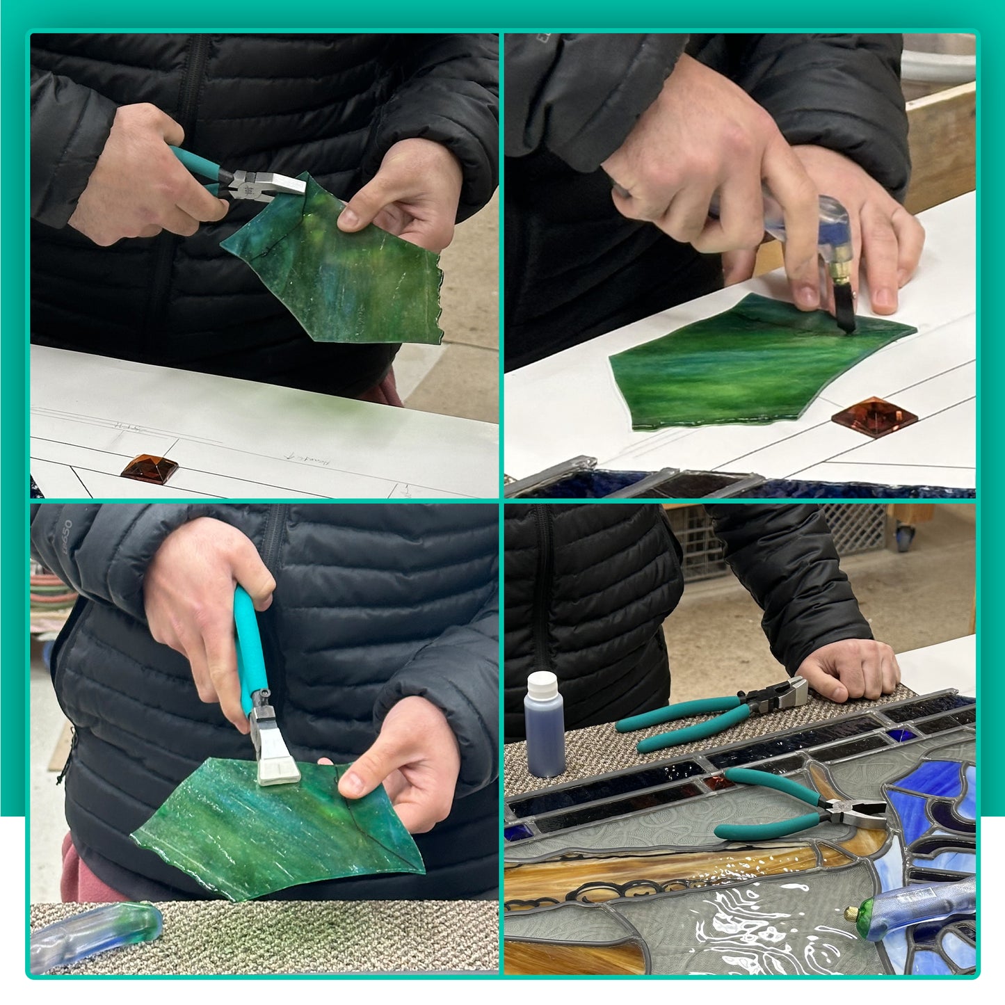 Dual Wheel Mosaic Glass Cutter for Stained & Fused Glass | Tillery Innovations