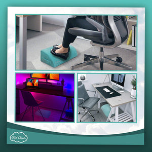 Foot Cloud Ergonomic Foam Foot Rest. The Amazing Ergonomic Foam Desk Foot Rest, Office Foot Rest, Under Desk Foot Rest - Like Your Feet are Floating on a Cloud!